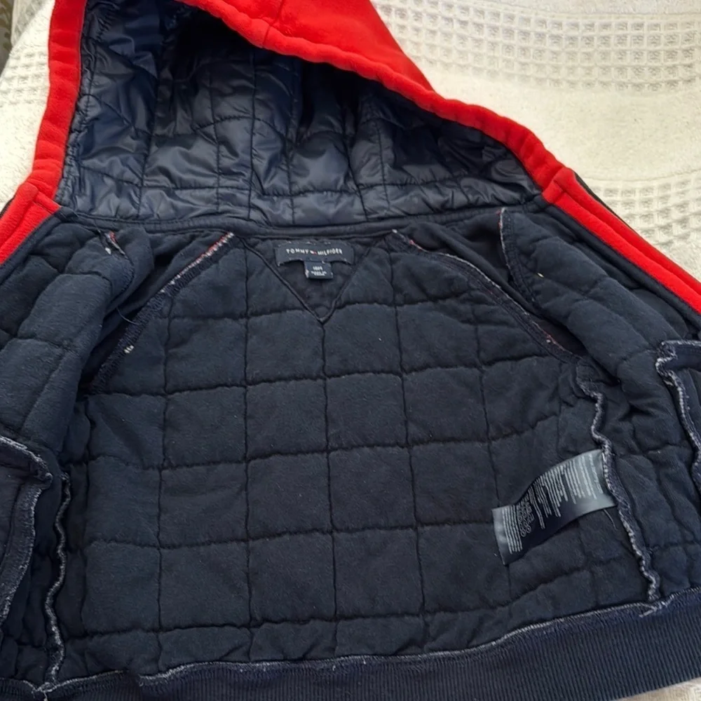 Tommy Hilfiger Red and Navy Quilted Jacket